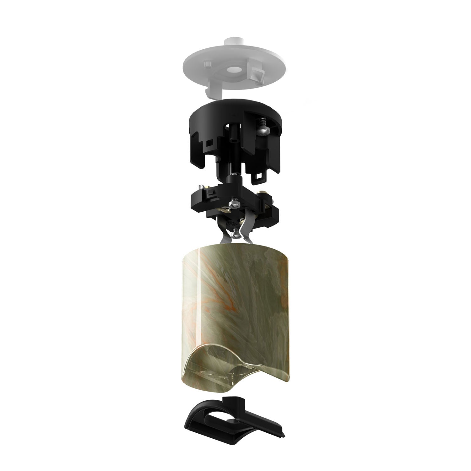 Kit portalampada esse14 per lampade a sospensione con attacco S14d - Effetto Green marble