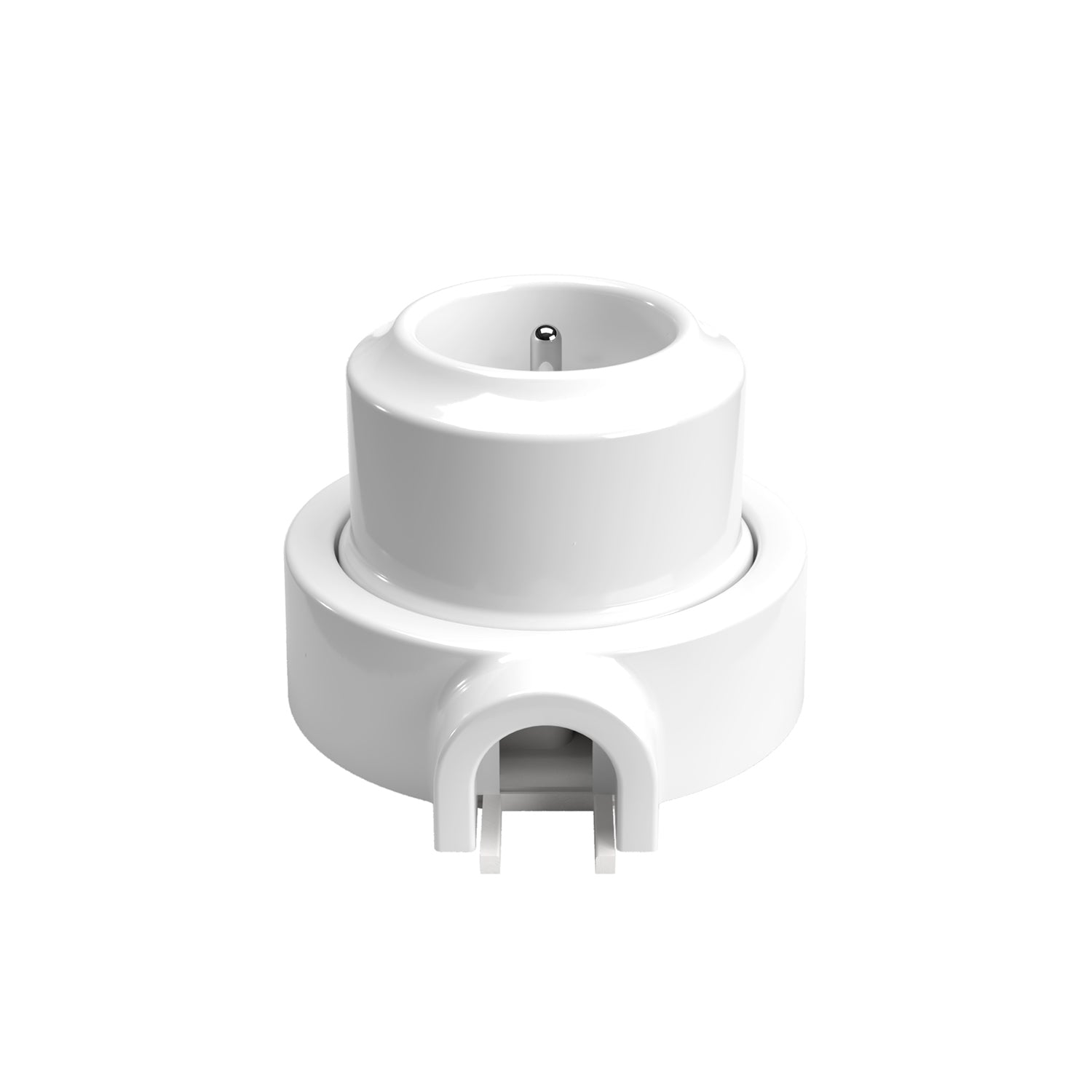 Kit presa a muro di tipo francese e base per Creative-Tubes in porcellana - Bianco 1