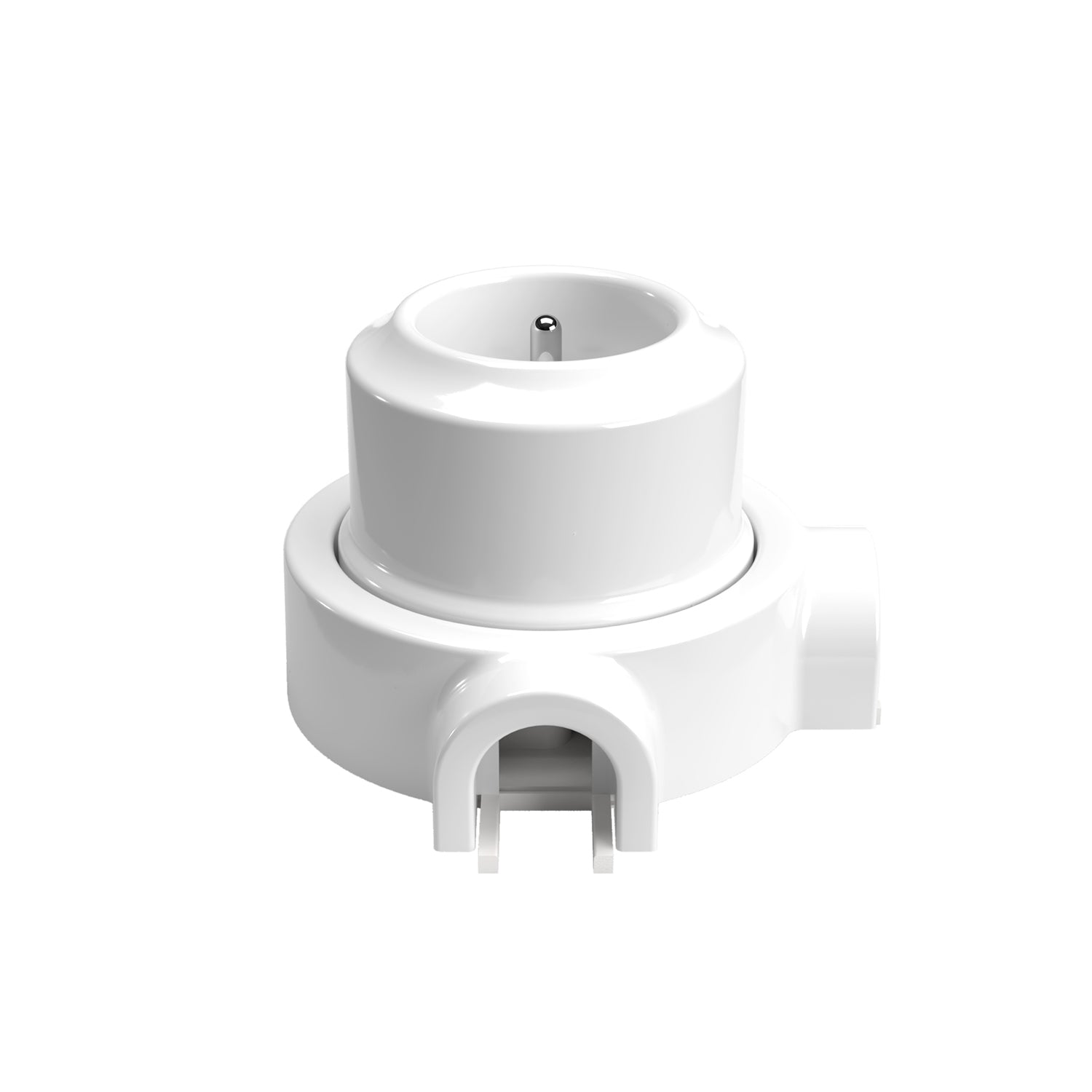 Kit presa a muro di tipo francese e base per Creative-Tubes in porcellana - Bianco 2