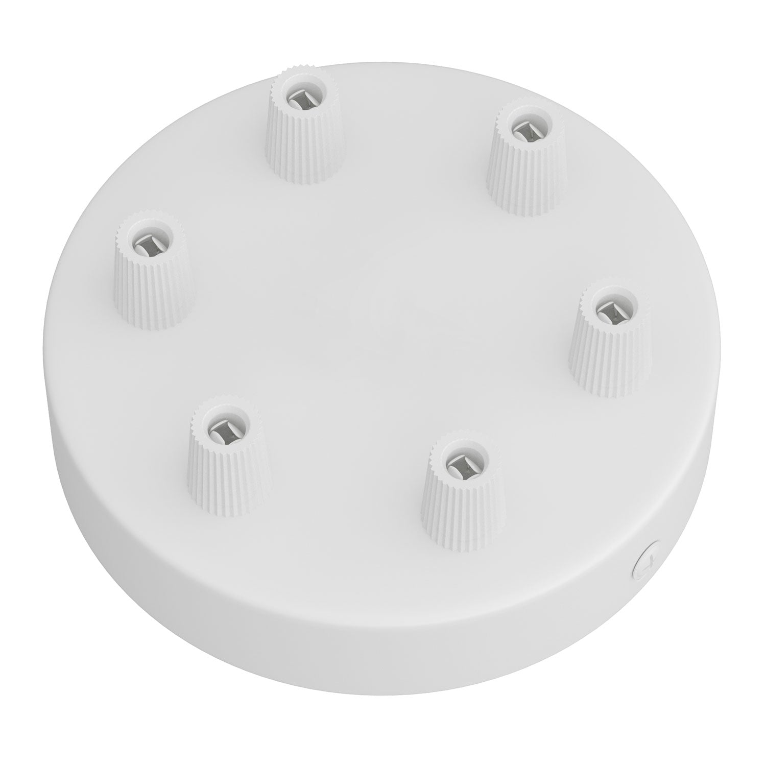 Kit rosone cilindrico in metallo a 6 fori - Bianco opaco Conico