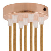 Kit rosone cilindrico in metallo a 7 fori - Rame Conico