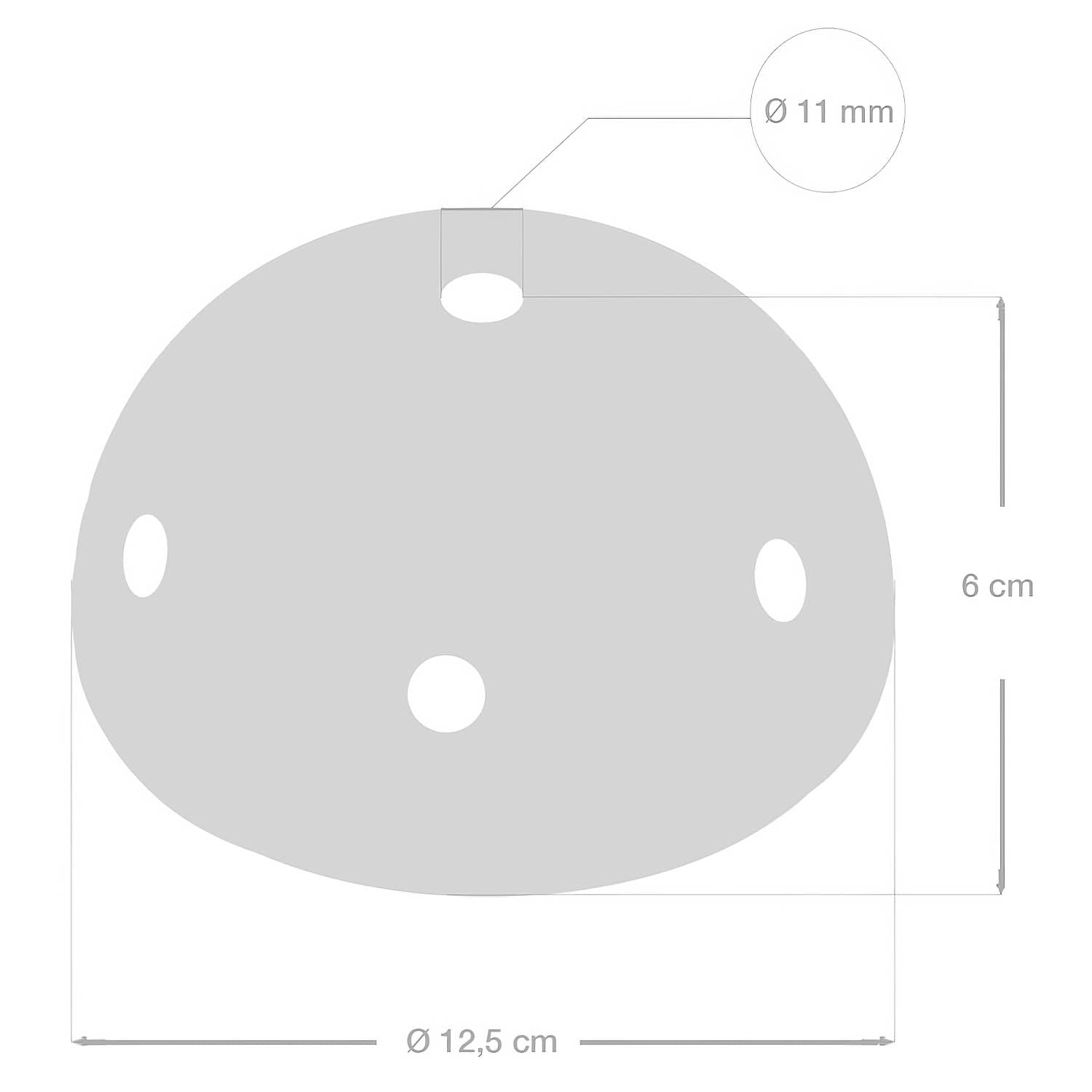 Kit rosone in ceramica a 6 fori - Rosso