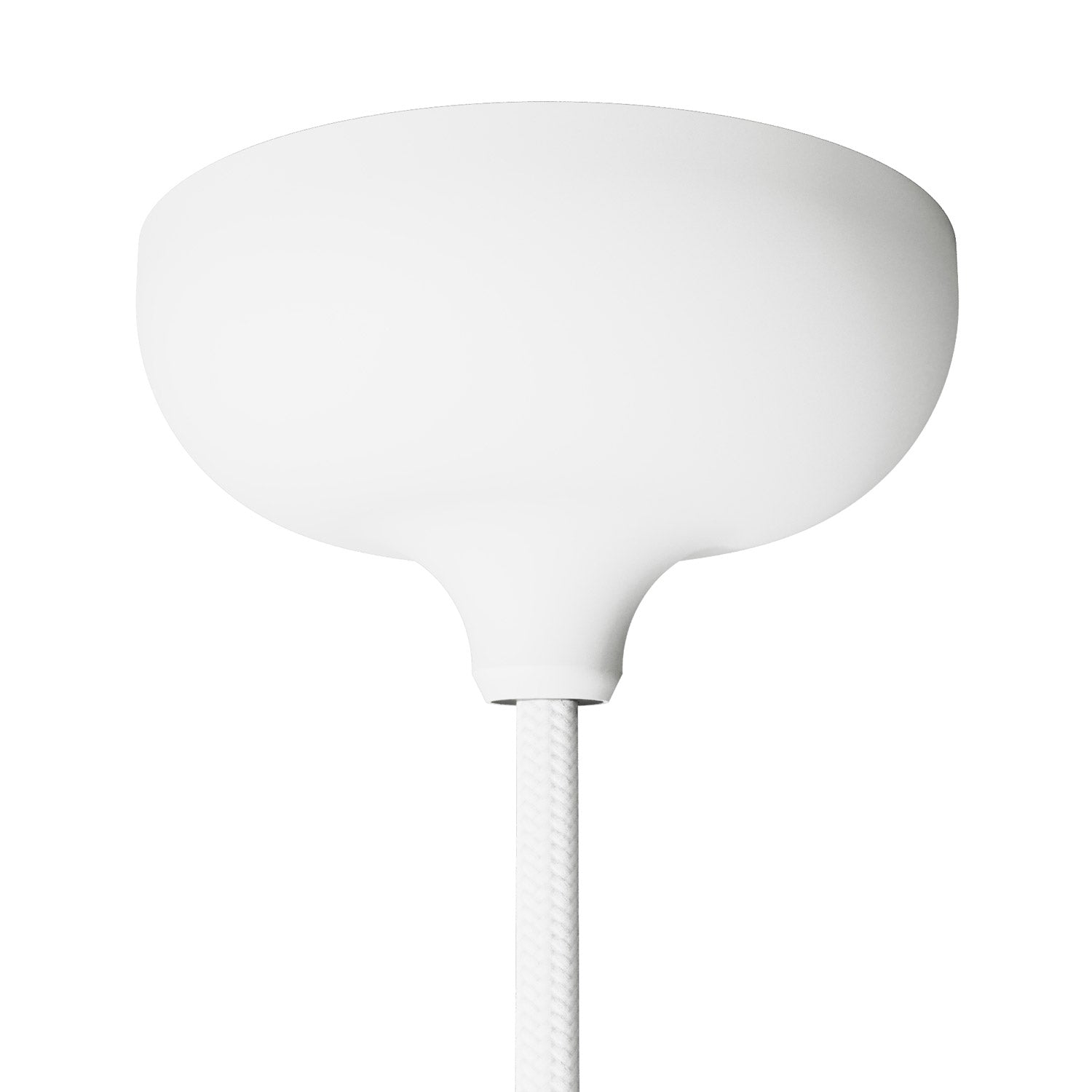 Kit rosone in silicone con foro centrale e predisposizione per foro laterale - Bianco