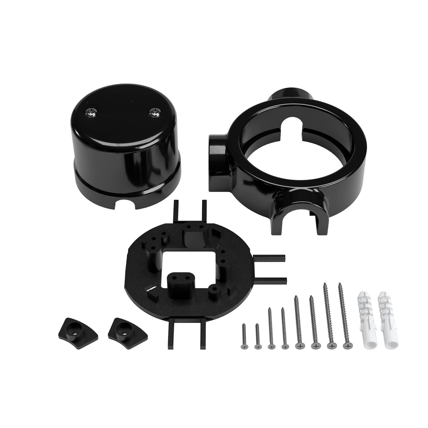 Kit scatola di derivazione e base per Creative-Tubes in porcellana - Nero 3