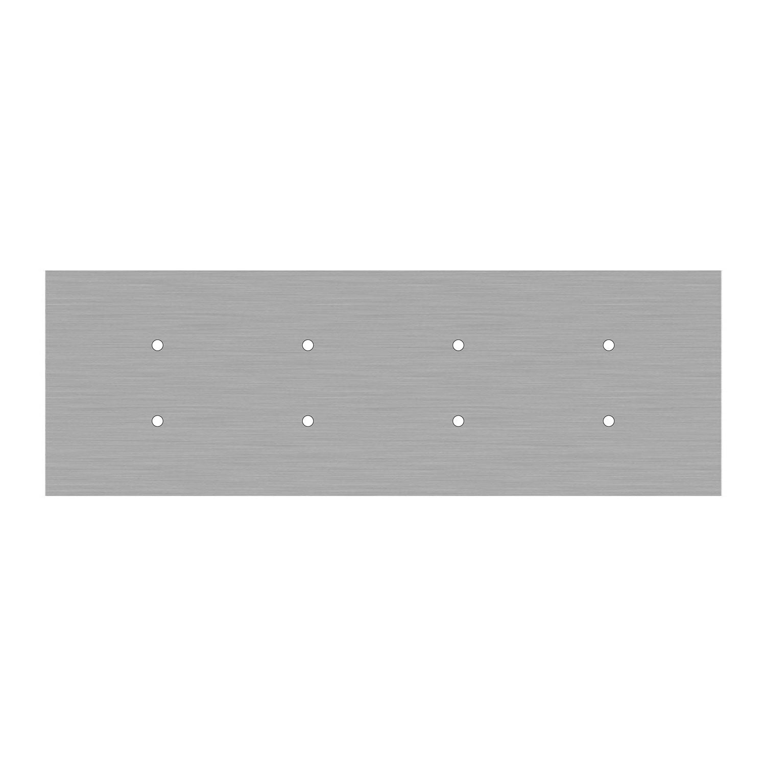 Lampada a sospensione a 8 cadute con XXL Rose-One rettangolare 675 mm con finiture in metallo - Acciaio satinato