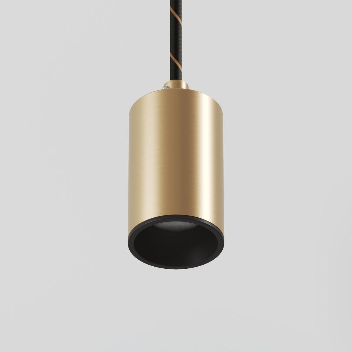 Lampada a sospensione con faretto GU10 Bispot - Bronzo satinato / Nero