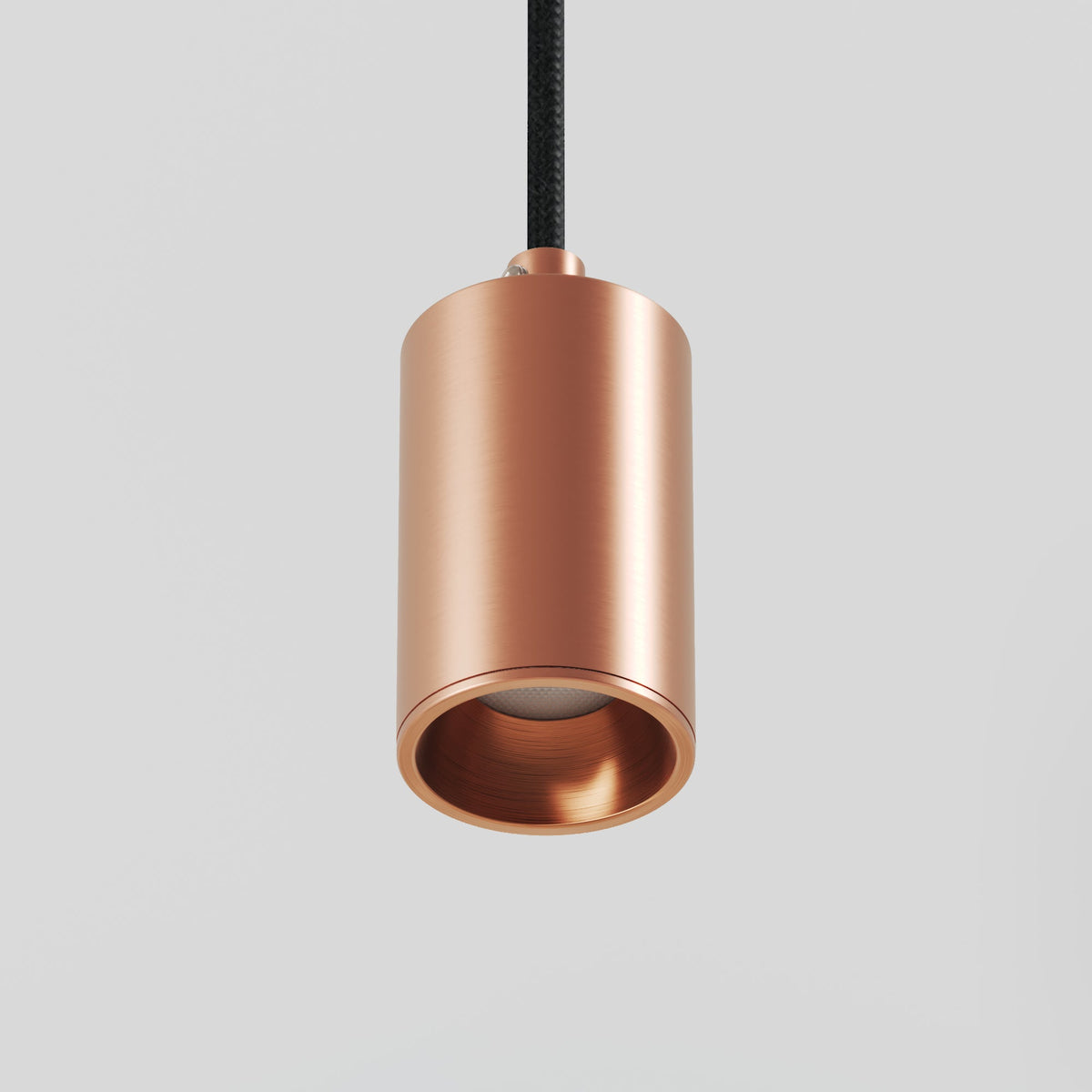 Lampada a sospensione con faretto GU10 Bispot per sistema a binario - Rame satinato Si Powergear