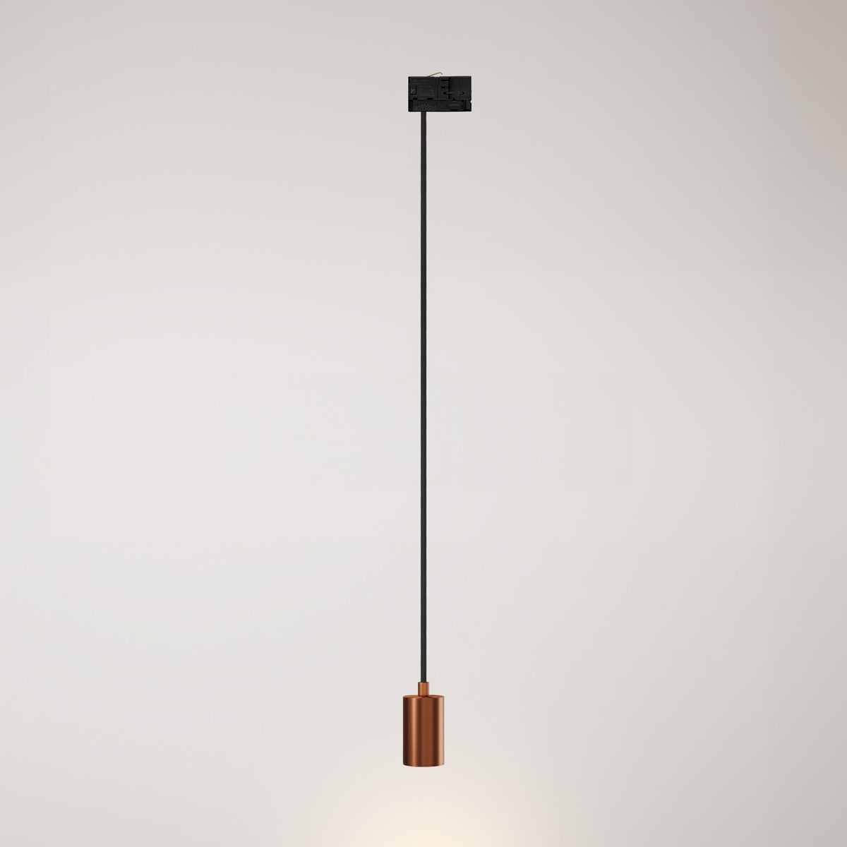 Lampada a sospensione con faretto GU10 Bispot per sistema a binario - Rame satinato Si Stucchi
