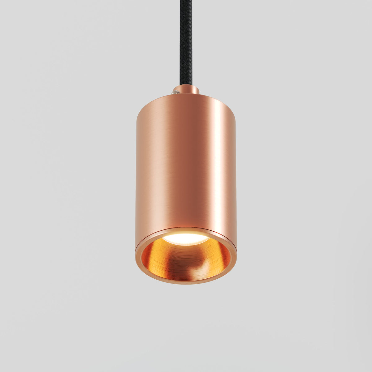 Lampada a sospensione con faretto GU10 Bispot per sistema a binario - Rame satinato Si Eutrac