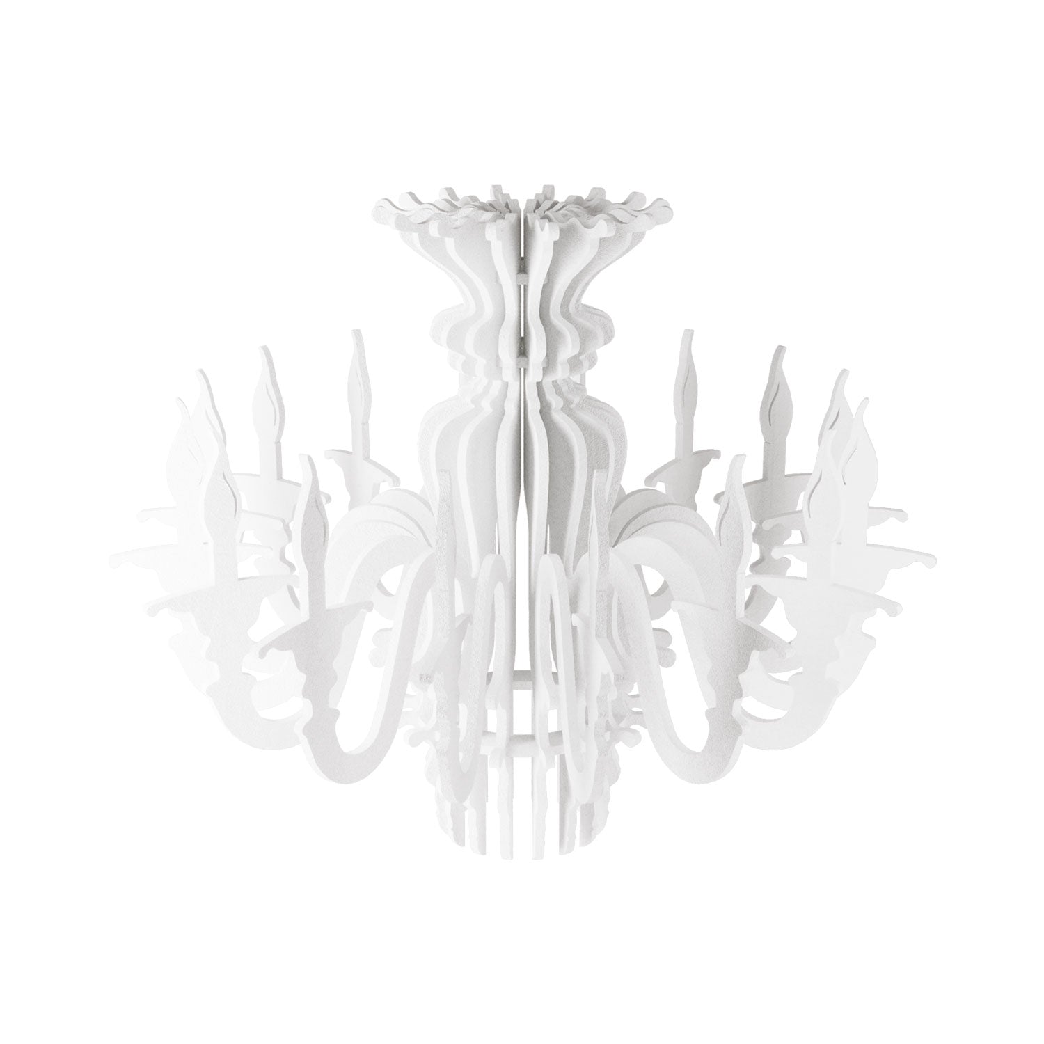 Lampada a sospensione con paralume classico SHHANDELIER in materiale fonoassorbente - Bianco melange