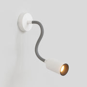 Lampada da parete o soffitto con faretto GU10 Bispot e braccio orientabile Flex 30 cm - Bianco opaco / Nero Si No