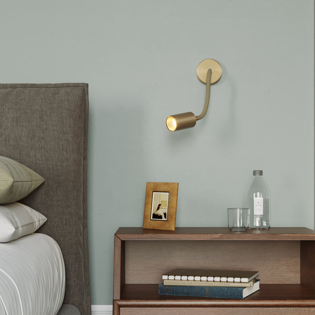 Lampada da parete o soffitto con faretto GU10 Bispot e braccio orientabile Flex 30 cm - Bronzo satinato Si No