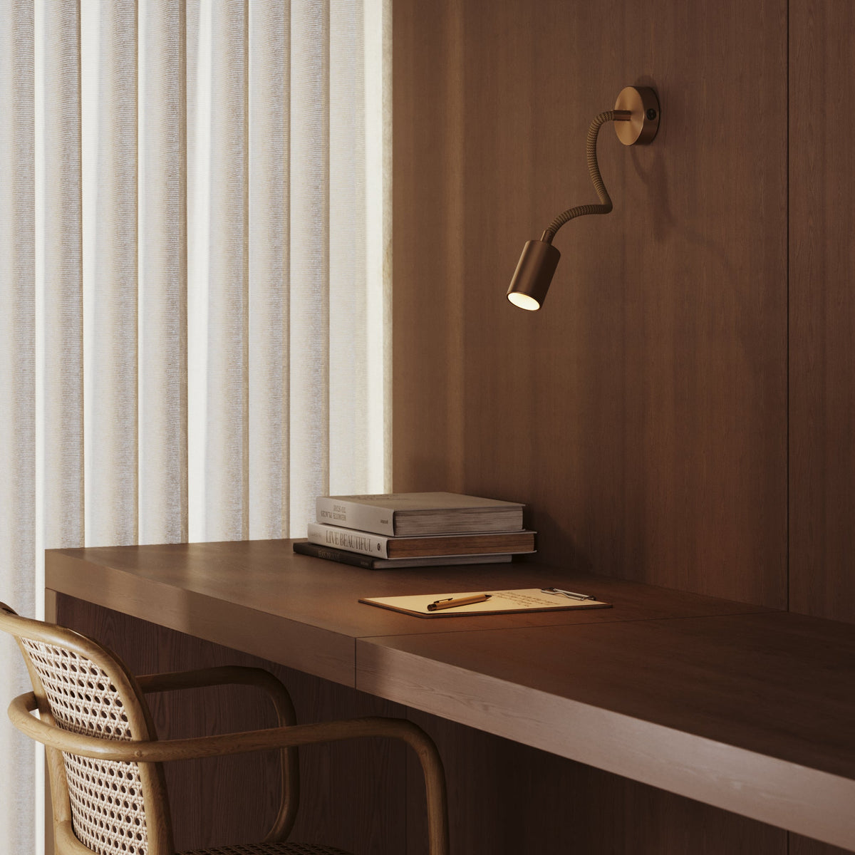 Lampada da parete o soffitto con faretto GU10 Bispot e braccio orientabile Flex 30 cm - Bronzo satinato Si Si
