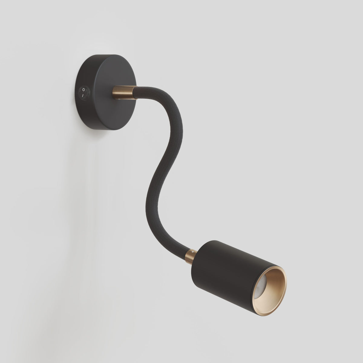 Lampada da parete o soffitto con faretto GU10 Bispot e braccio orientabile Flex 30 cm - Nero / Bronzo satinato Si Si
