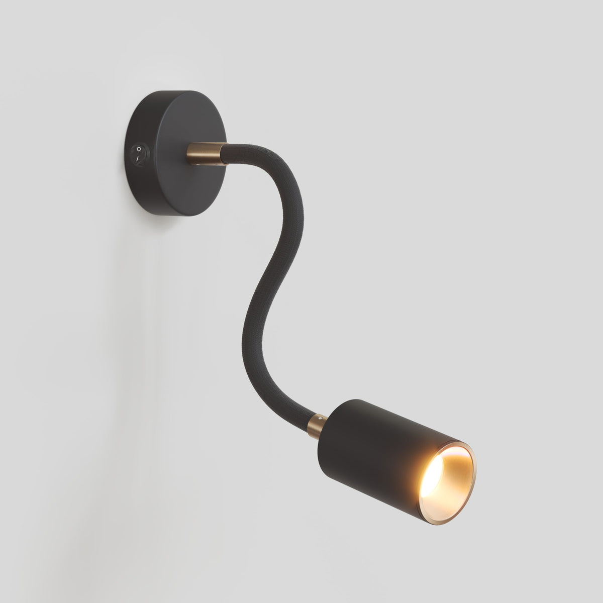 Lampada da parete o soffitto con faretto GU10 Bispot e braccio orientabile Flex 30 cm - Nero / Bronzo satinato Si Si