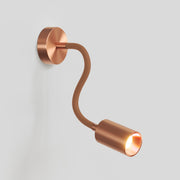 Lampada da parete o soffitto con faretto GU10 Bispot e braccio orientabile Flex 30 cm - Rame satinato Si No