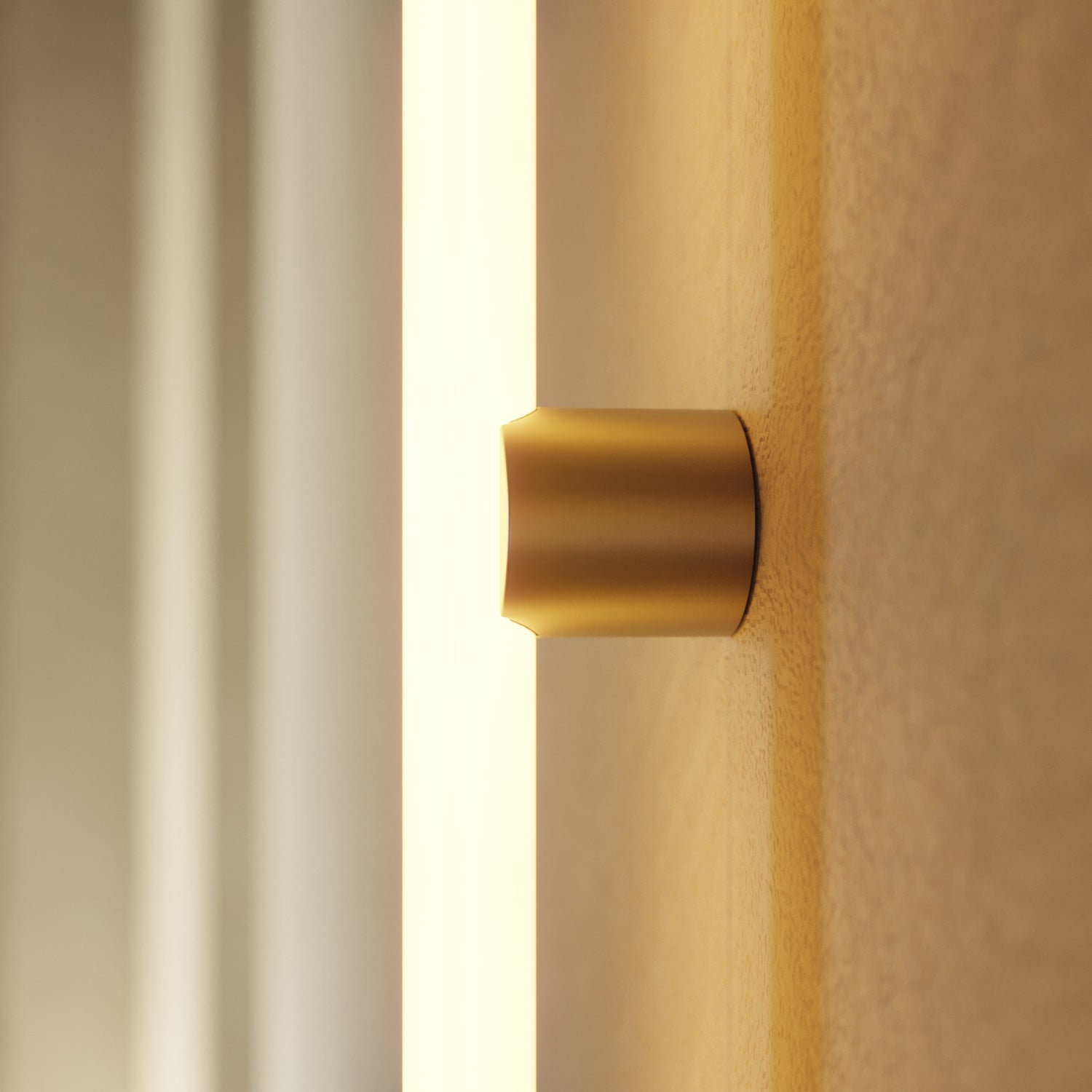 Lampada in metallo da parete o soffitto con lampadina LED lineare S14d - Bronzo satinato