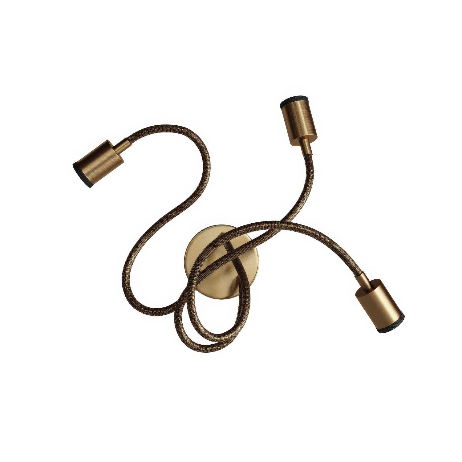 Lampada Mini faretto SPOTLIGHT GU1d0 Flex 60 da parete e soffitto - Bronzo satinato