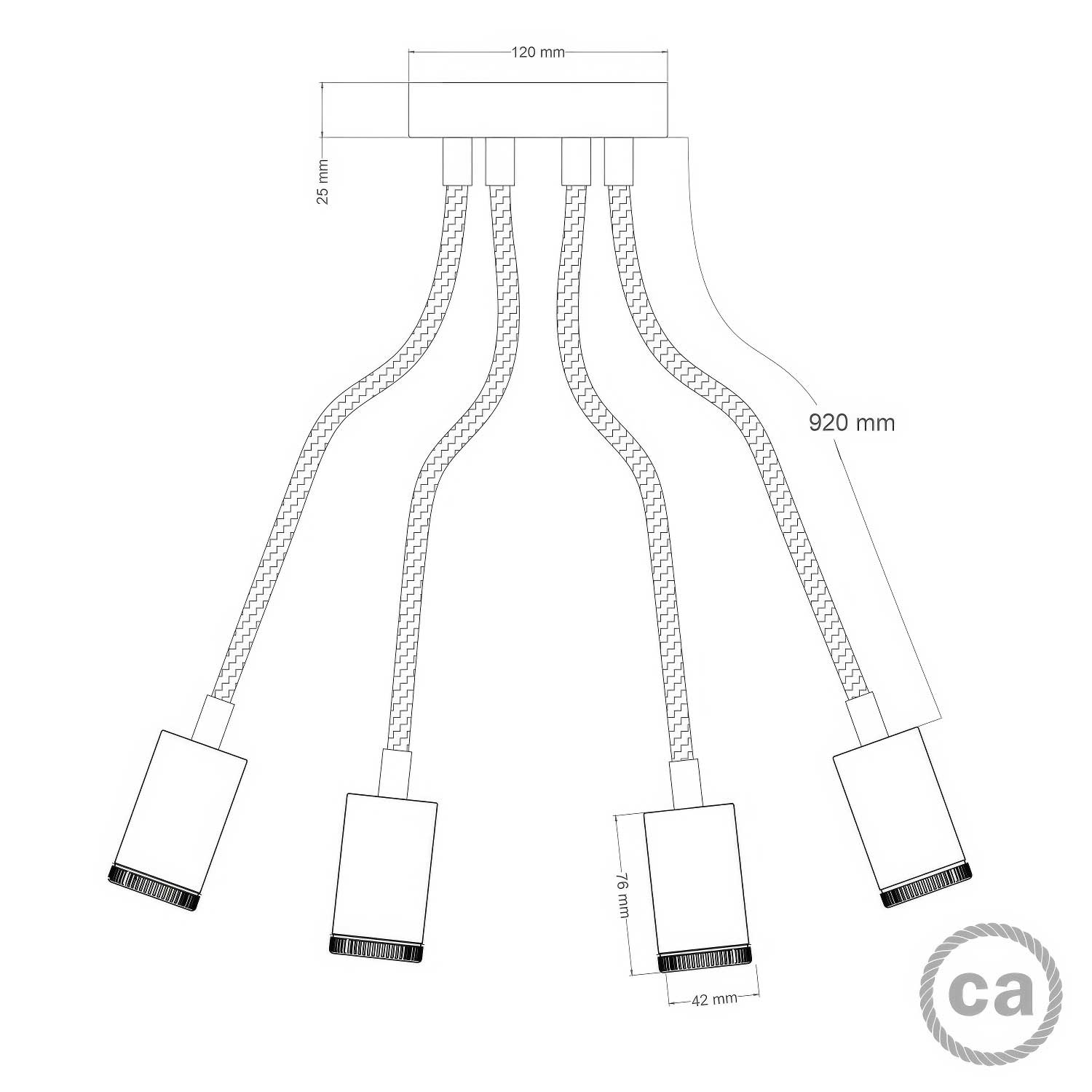 Lampada Mini faretto SPOTLIGHT GU1d0 Flex 90 da soffitto - Nero