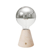 Lampada portatile ricaricabile Cabless01 con lampadina globo mezza sfera argento - Neutro