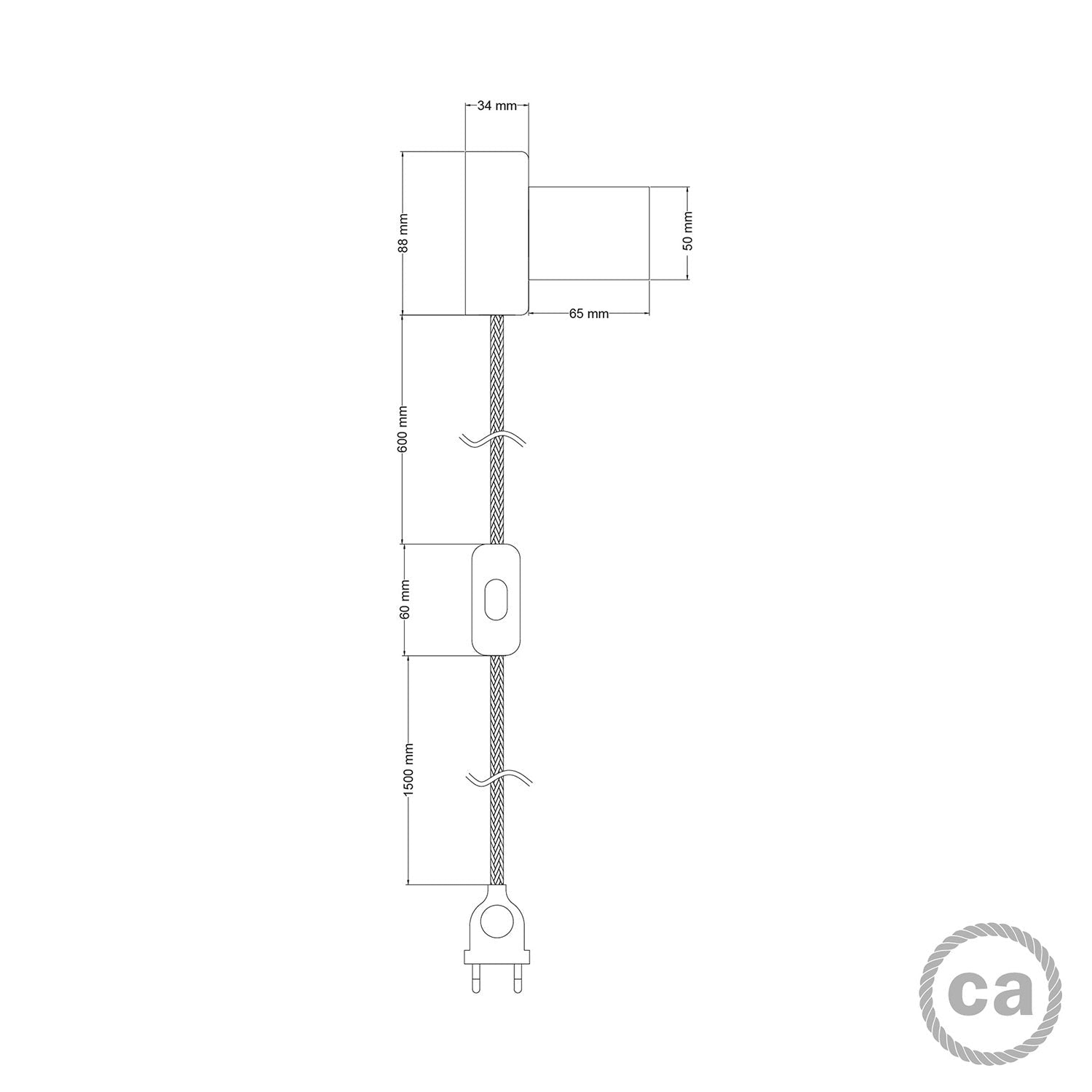 Lampada Spostaluce in legno - Neutro