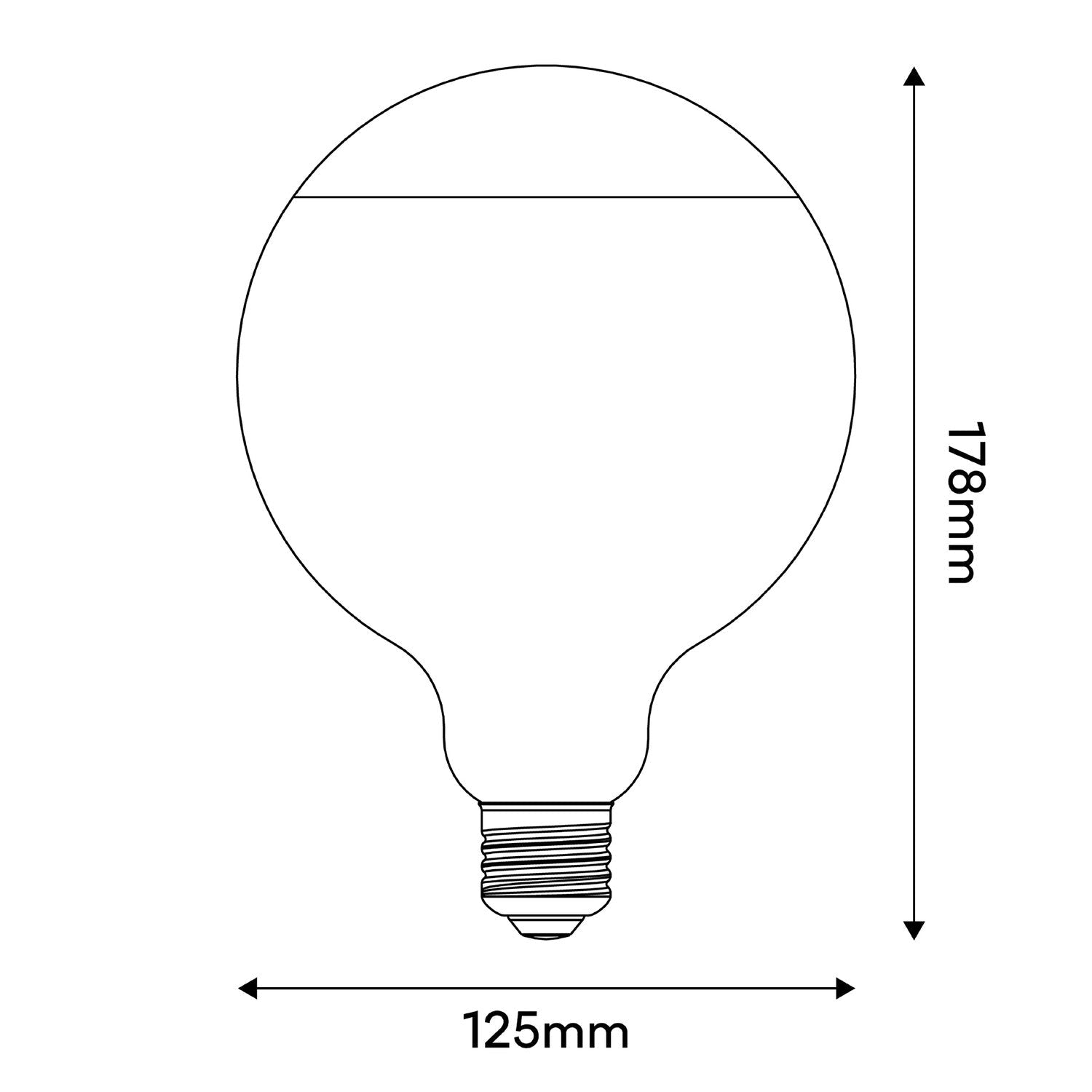 Lampadina LED Lucia G125 4,8W 806Lm E27 2700K Dimmerabile - Rosso