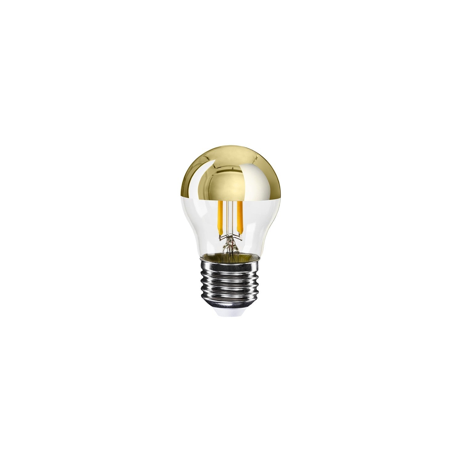 Lampadina LED Mezza Sfera Oro Mini Globo G45 4,8W 380Lm E27 2700K Dimmerabile - A13
