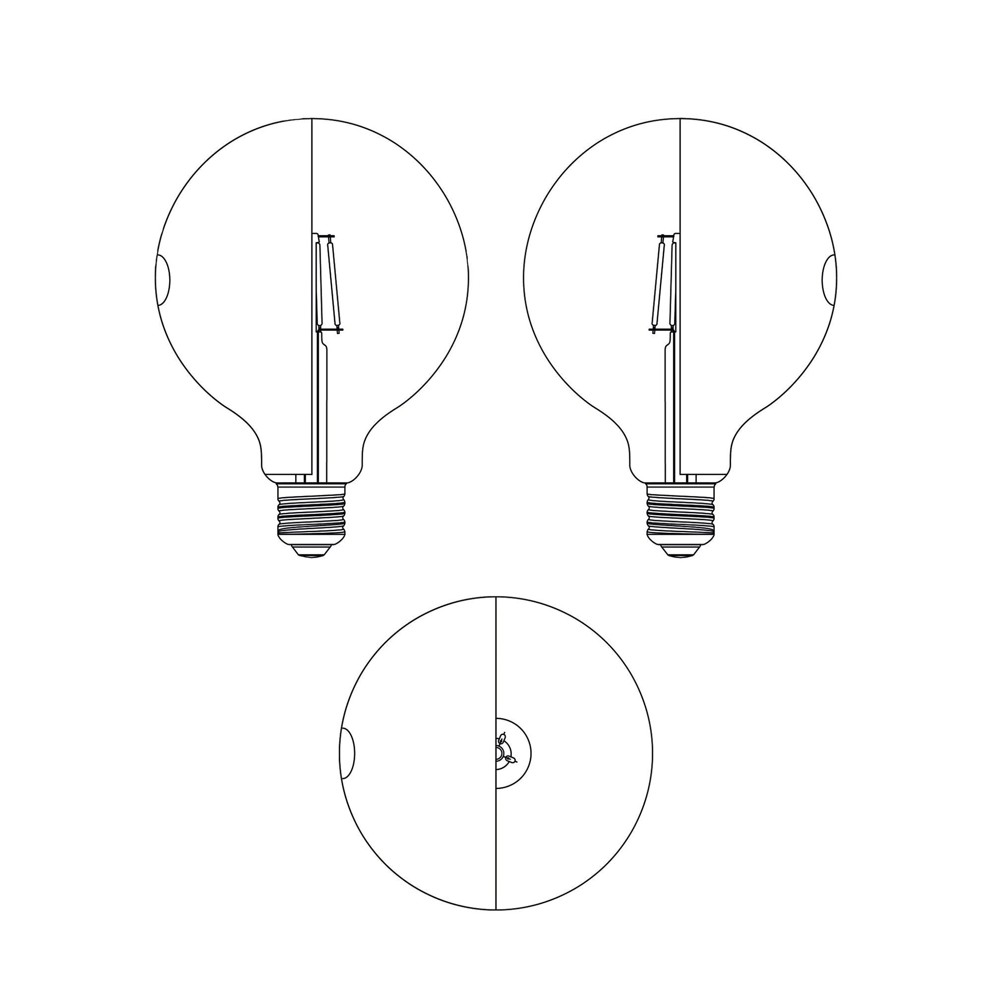 Lampadina LED Talia G125 4,8W 806Lm E27 2700K Dimmerabile - Bianco