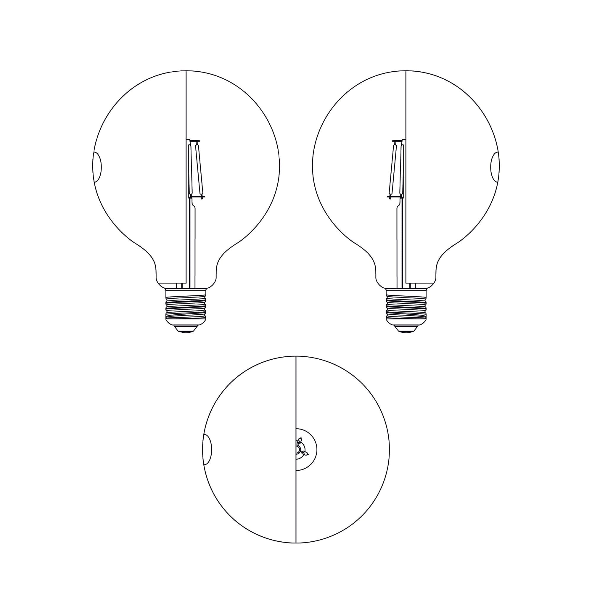 Lampadina LED Talia G125 4,8W 806Lm E27 2700K Dimmerabile - Panna