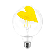 Lampadina LED Tattoo Pop Heart G125 4,5W 470Lm E27 2700K Dimmerabile - Giallo