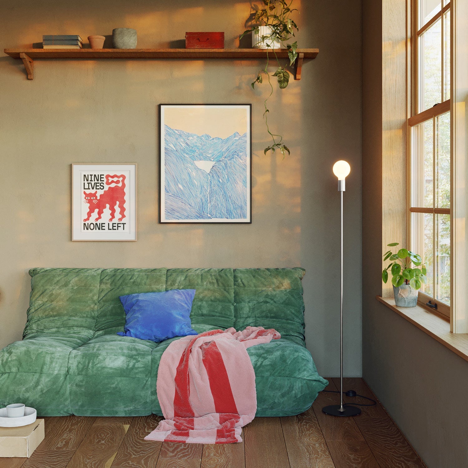 MAG-Y, kit supporto magnetico per lampada - Titanio satinato