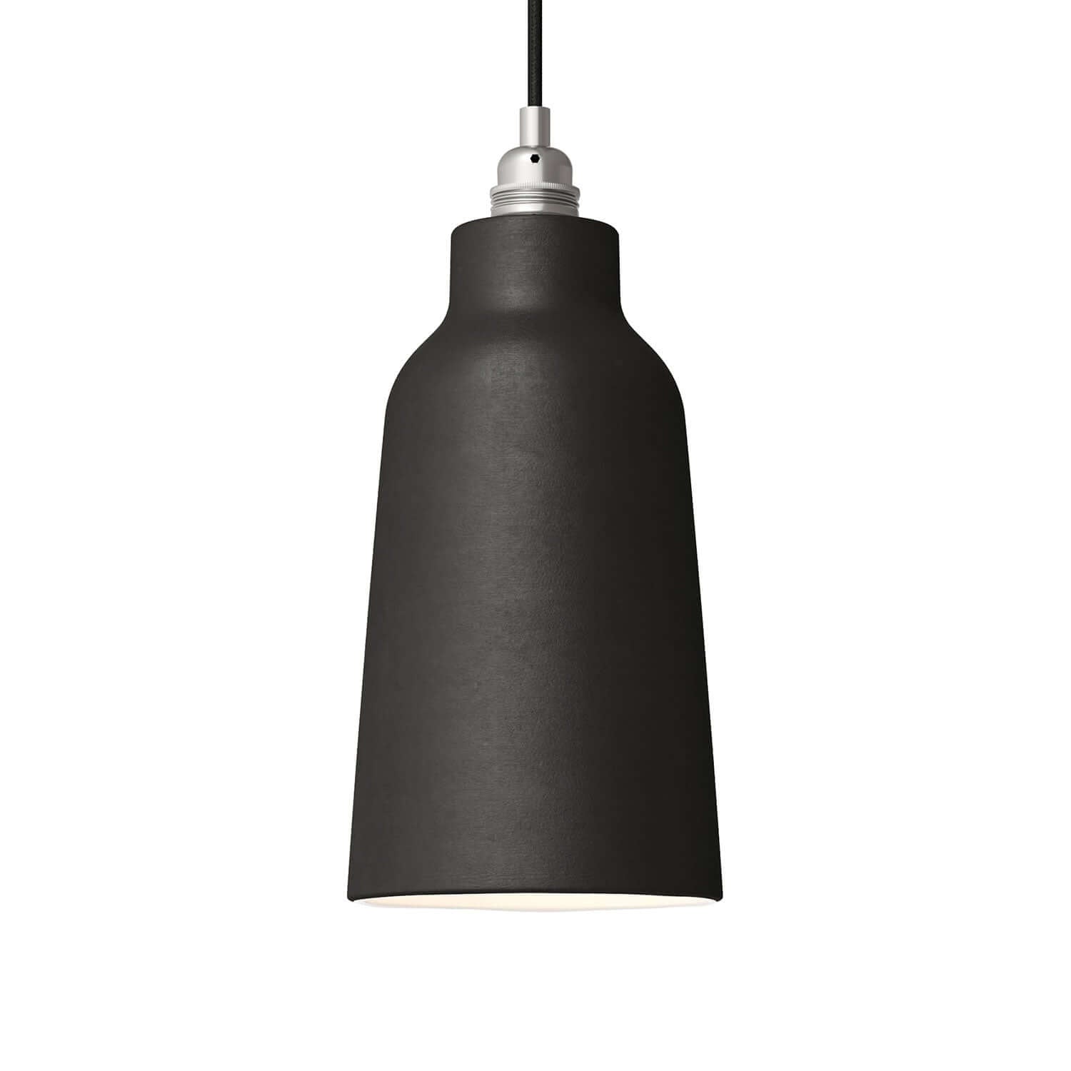Paralume Bottiglia in ceramica, collezione Materia - Made in Italy - Lavagna
