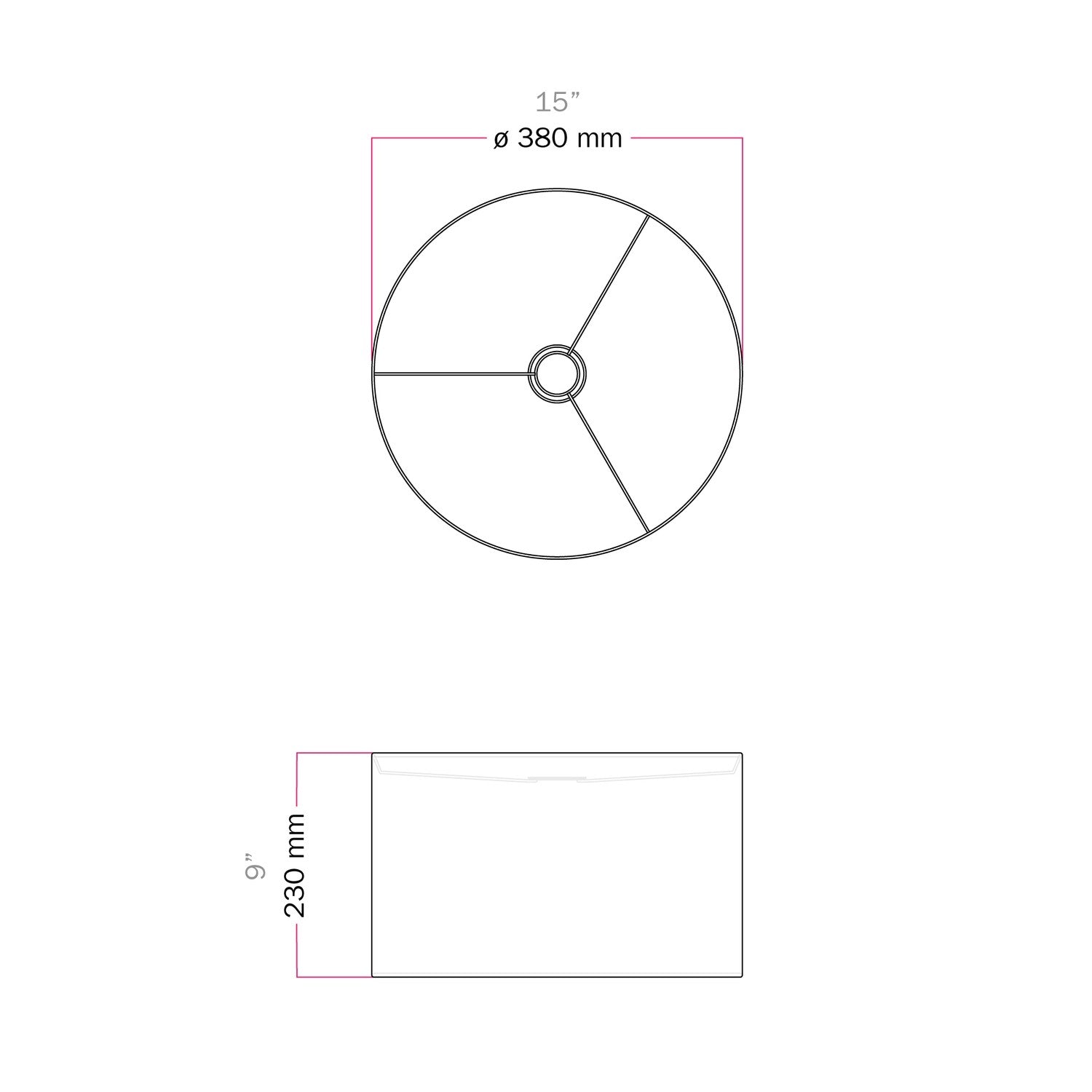 Paralume Cilindro L in tessuto con attacco E27 - Made in Italy - Lana Grigio Chiaro
