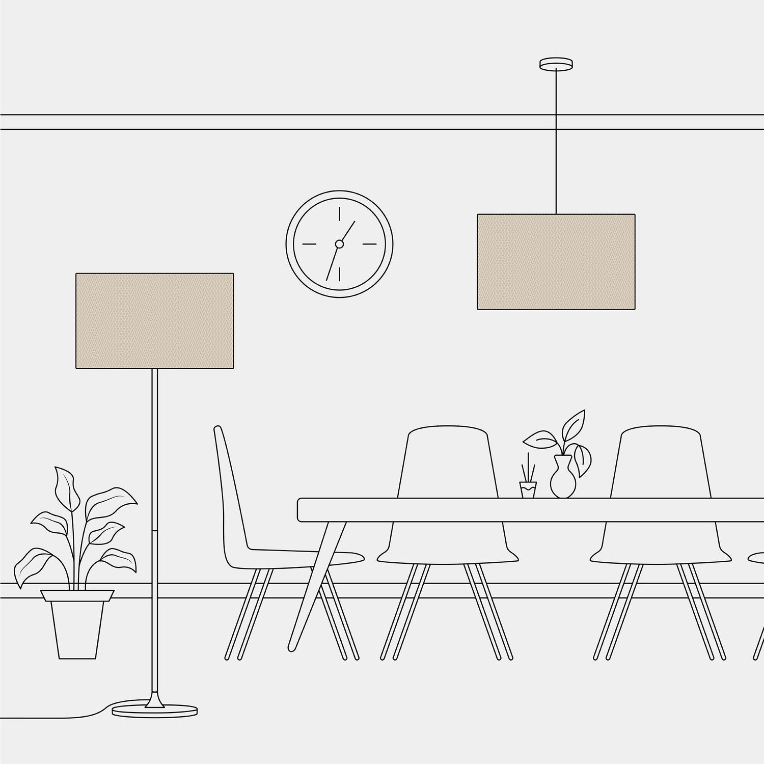 Paralume Cilindro XXL in tessuto con attacco E27 - Made in Italy - Arenal Tortora