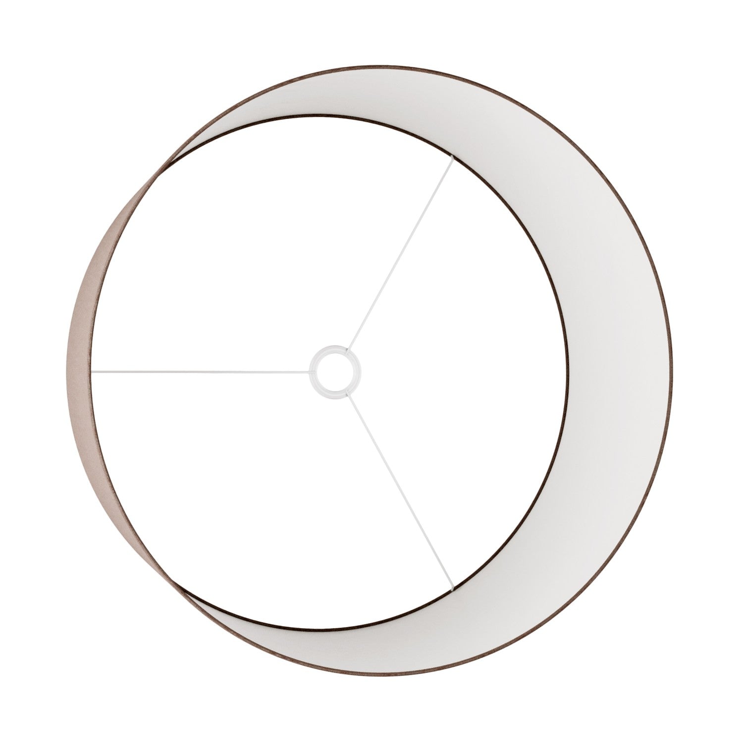 Paralume Cilindro XXL in tessuto con attacco E27 - Made in Italy - Camelot Marrone