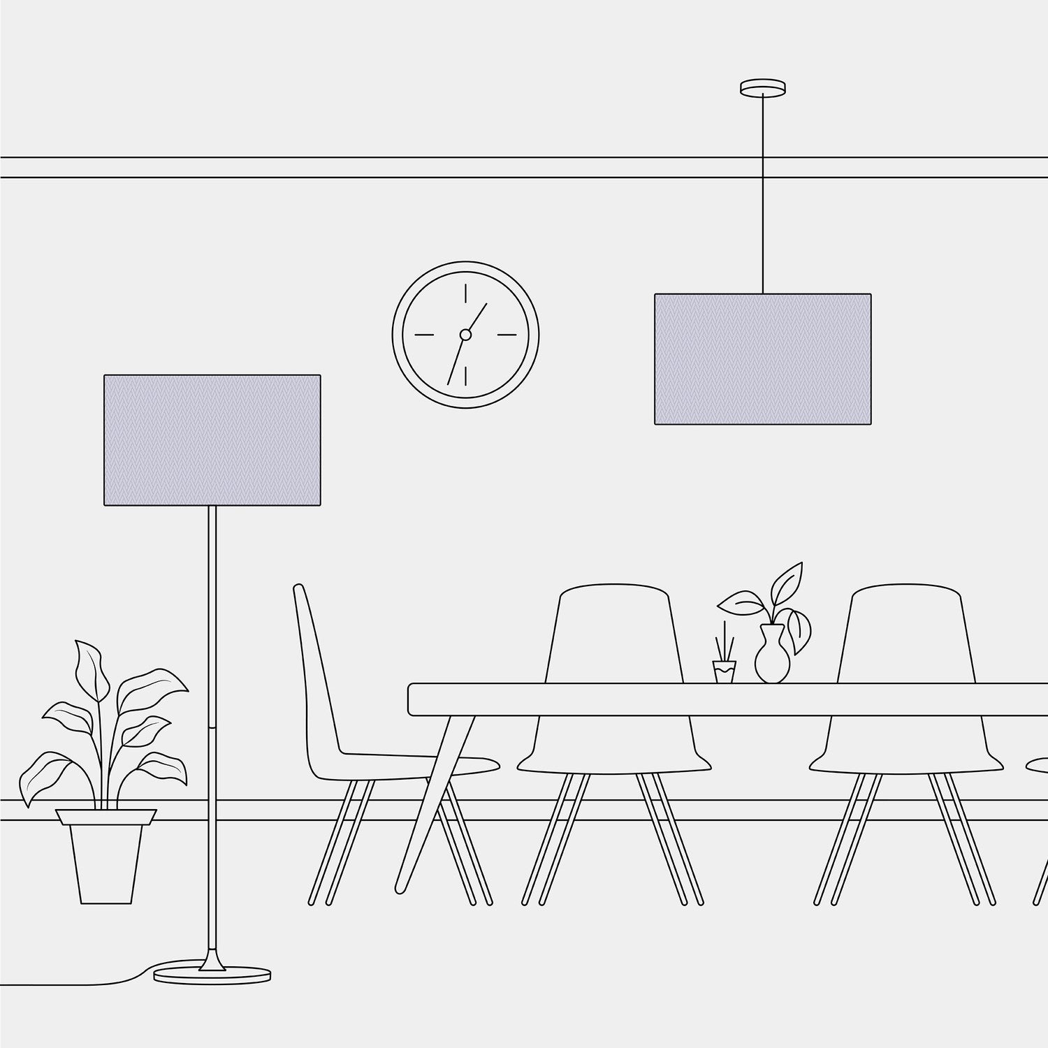 Paralume Cilindro XXL in tessuto con attacco E27 - Made in Italy - Teletta Lilla