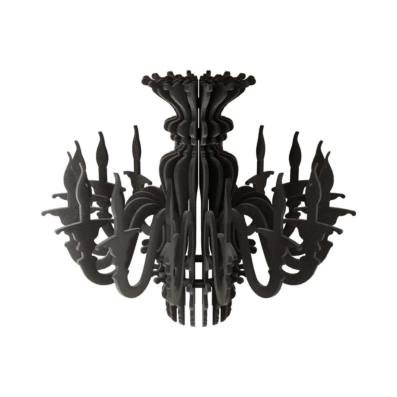 Paralume classico SHHANDELIER in materiale fonoassorbente - Nero melange