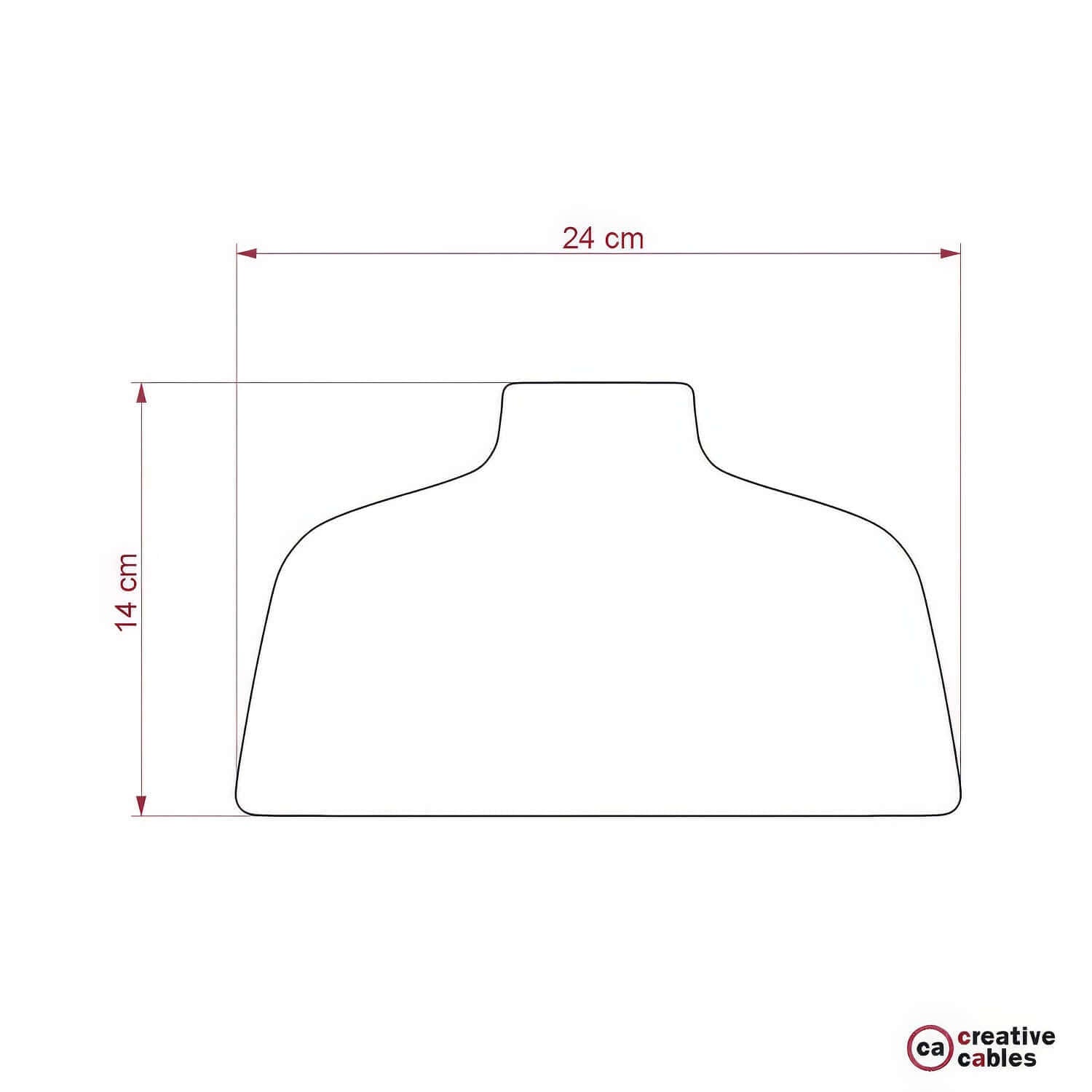 Paralume Coppa in ceramica, collezione Materia - Made in Italy - Tortora striato
