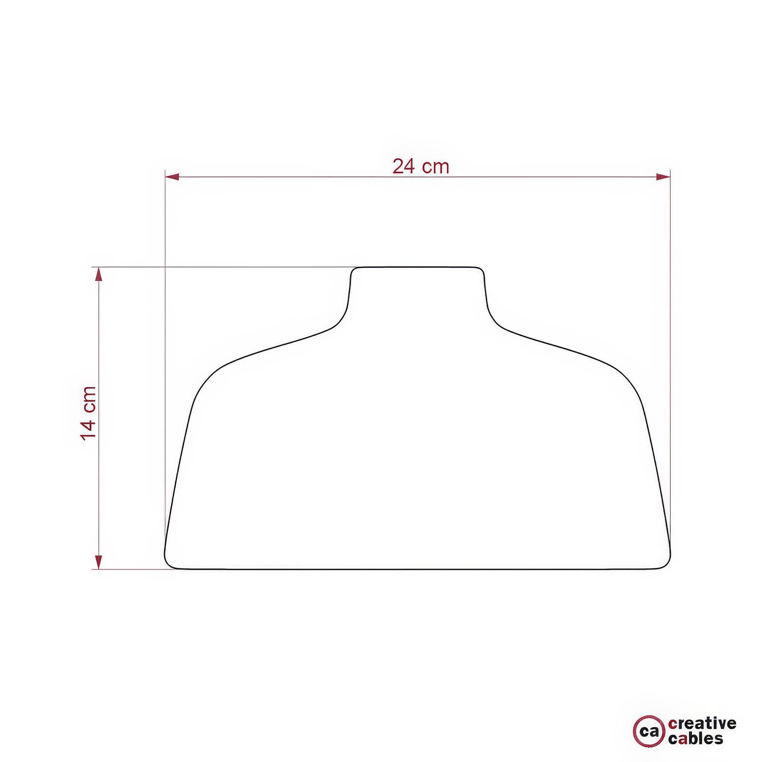 Paralume Coppa in ceramica, collezione Materia - Made in Italy - Tortora striato