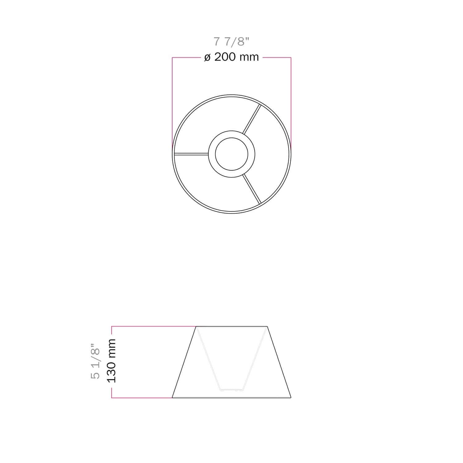 Paralume Impero con attacco E27 per lampada da tavolo o applique - Made in Italy - Juta chiara
