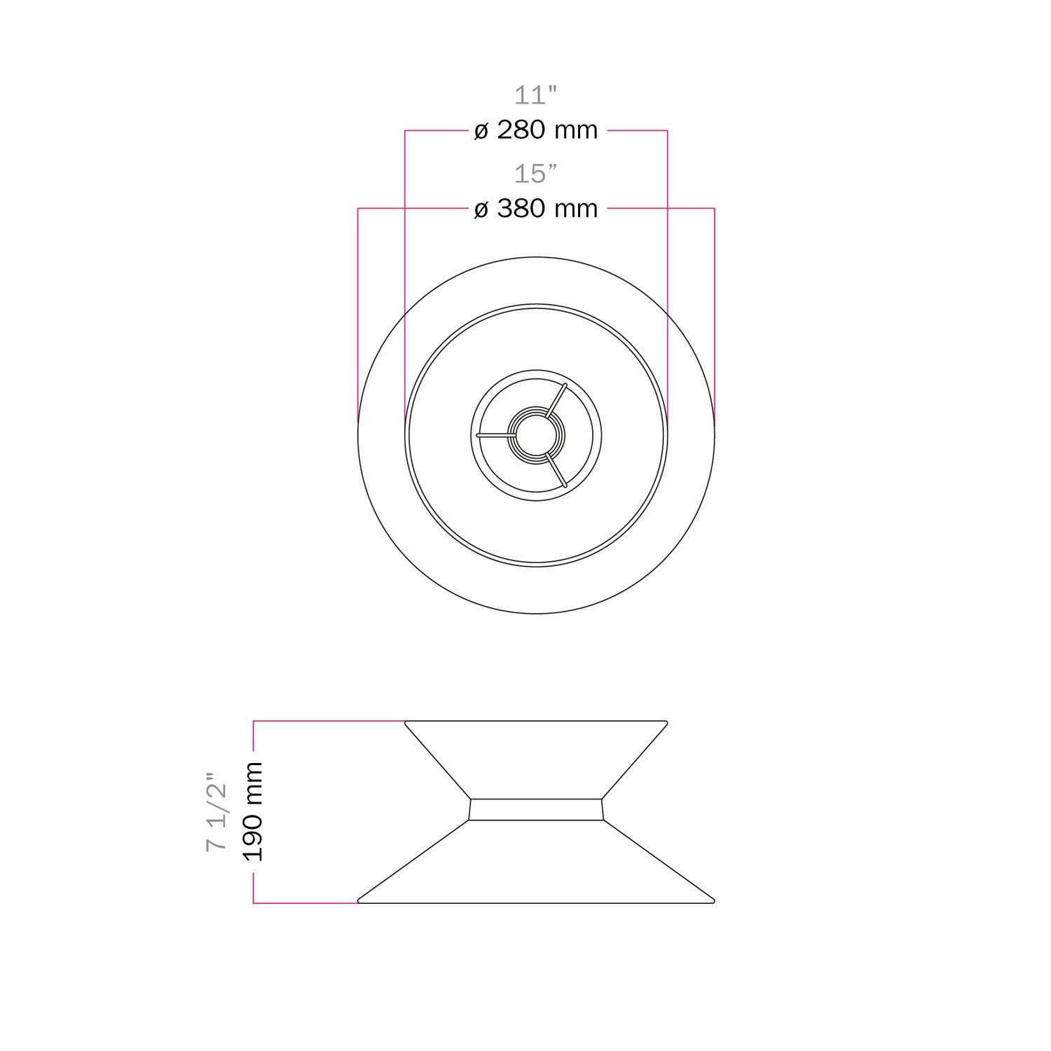 Paralume in tessuto Clessidra per lampada a sospensione - Lana Aragosta Lana grigio scuro