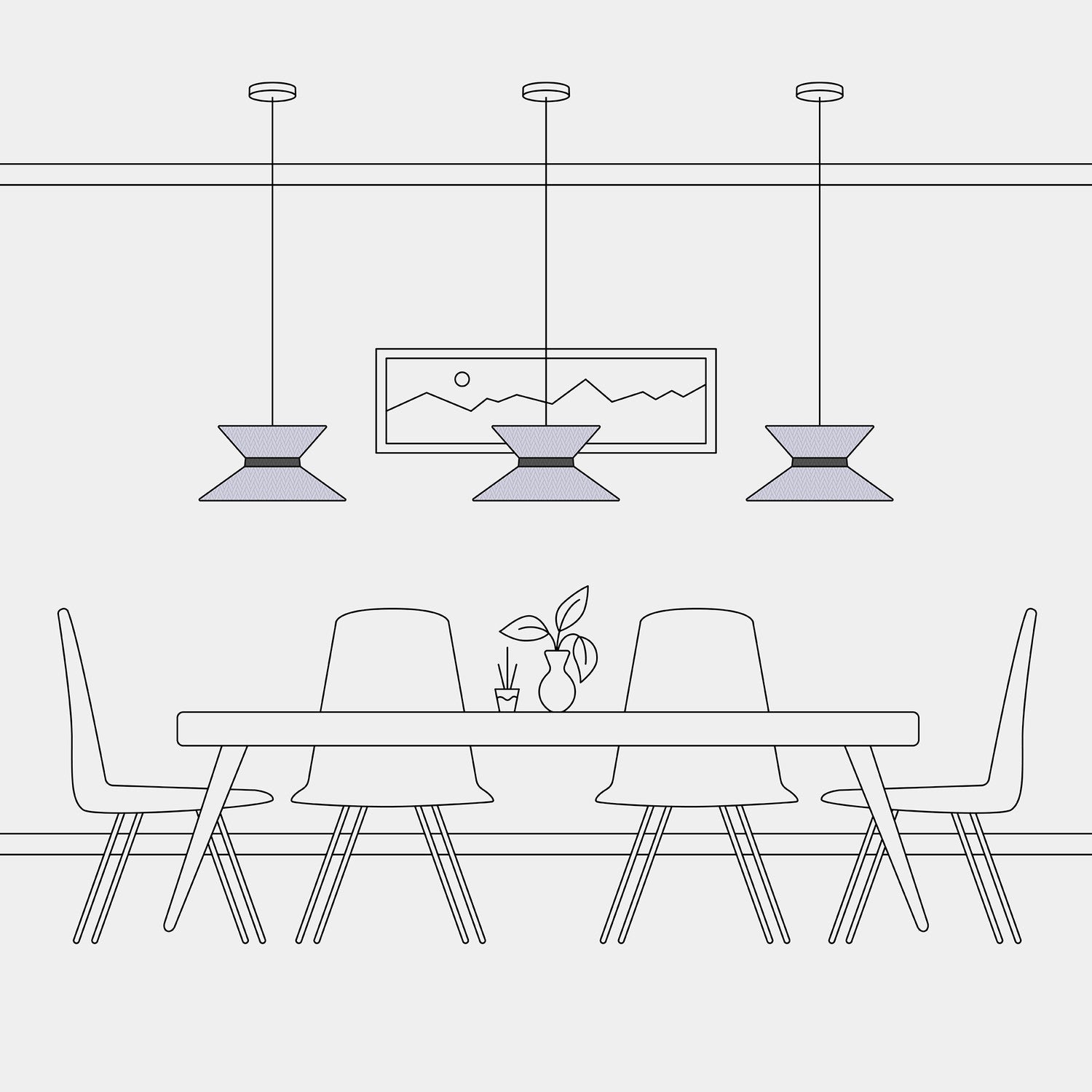 Paralume in tessuto Clessidra Teletta lilla - Made in Italy Teletta antracite