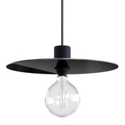 Piatto Ellepì oversize in Dibond per lampade a sospensione da esterni, diametro 40 cm - Made in Italy - Nero