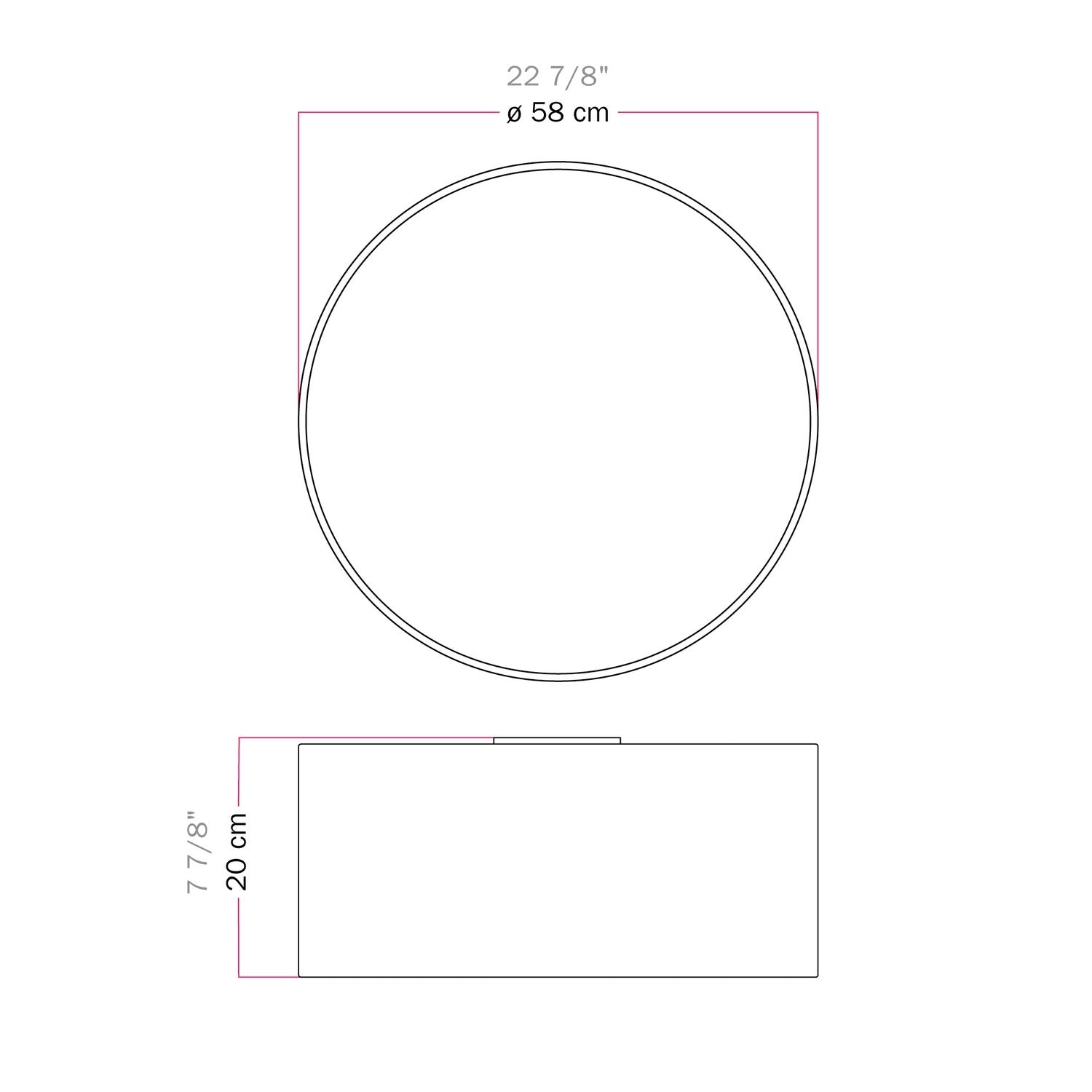 Plafoniera in tessuto Large Arenal sabbia - Made in Italy