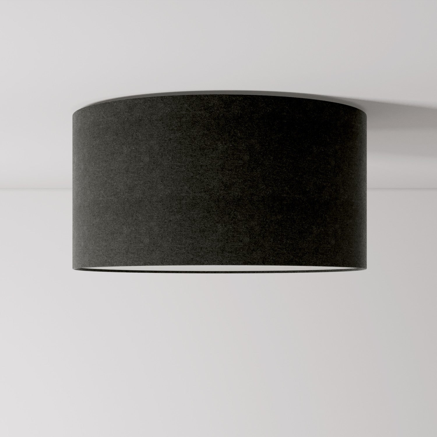 Plafoniera in tessuto Medium - Made in Italy - Lana Grigio Scuro