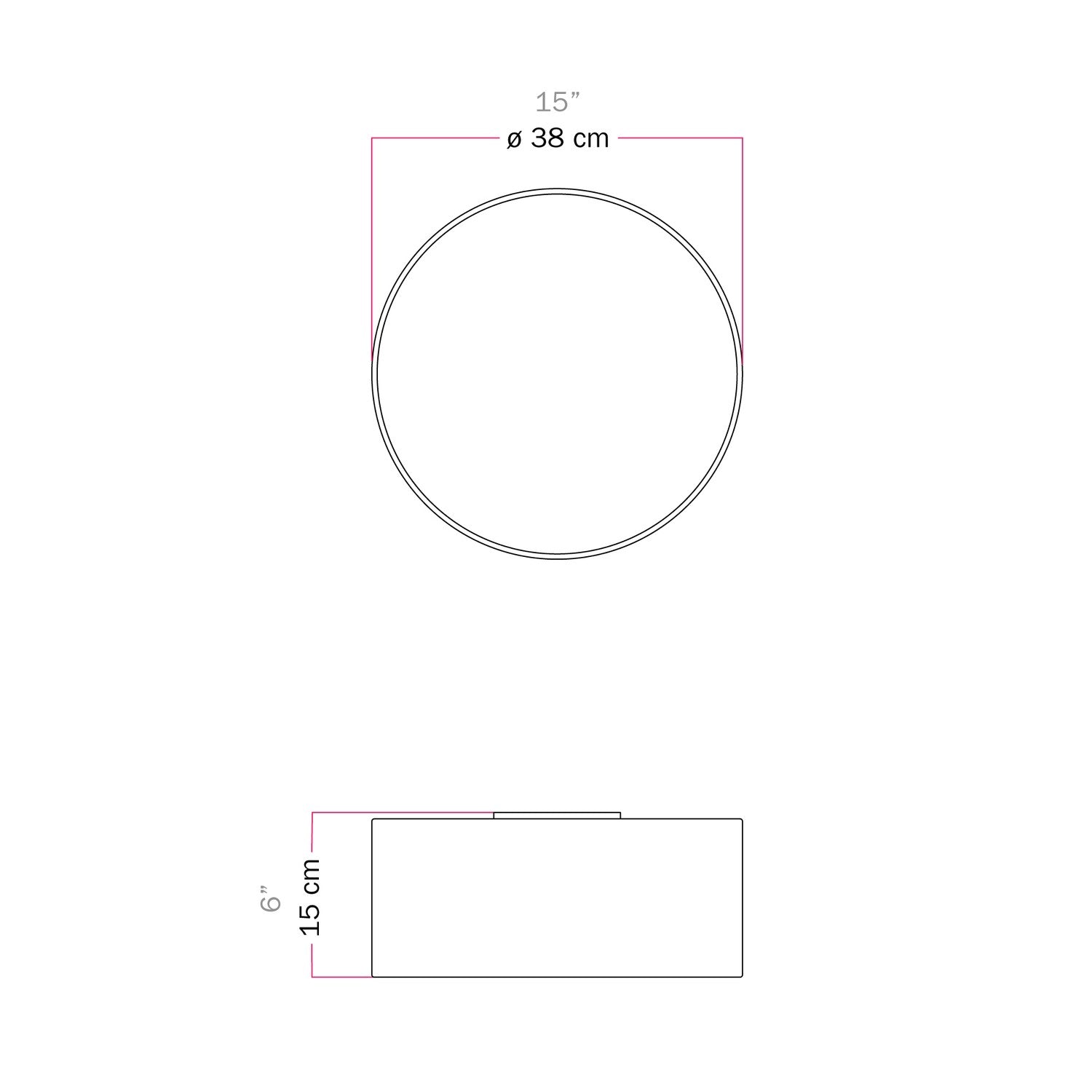 Plafoniera in tessuto Small - Made in Italy - Lana Blu
