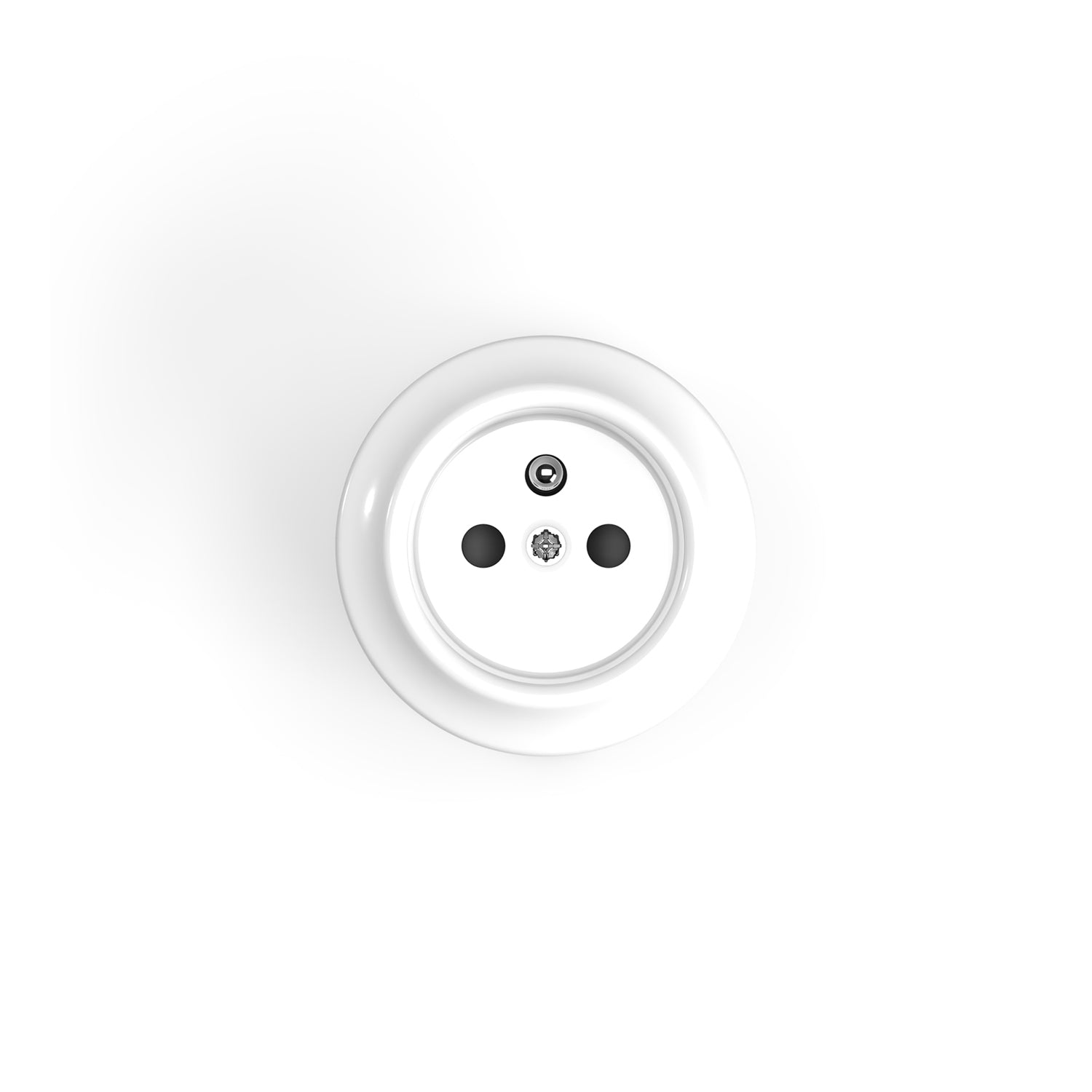 Presa a muro in porcellana di tipo francese - Bianco