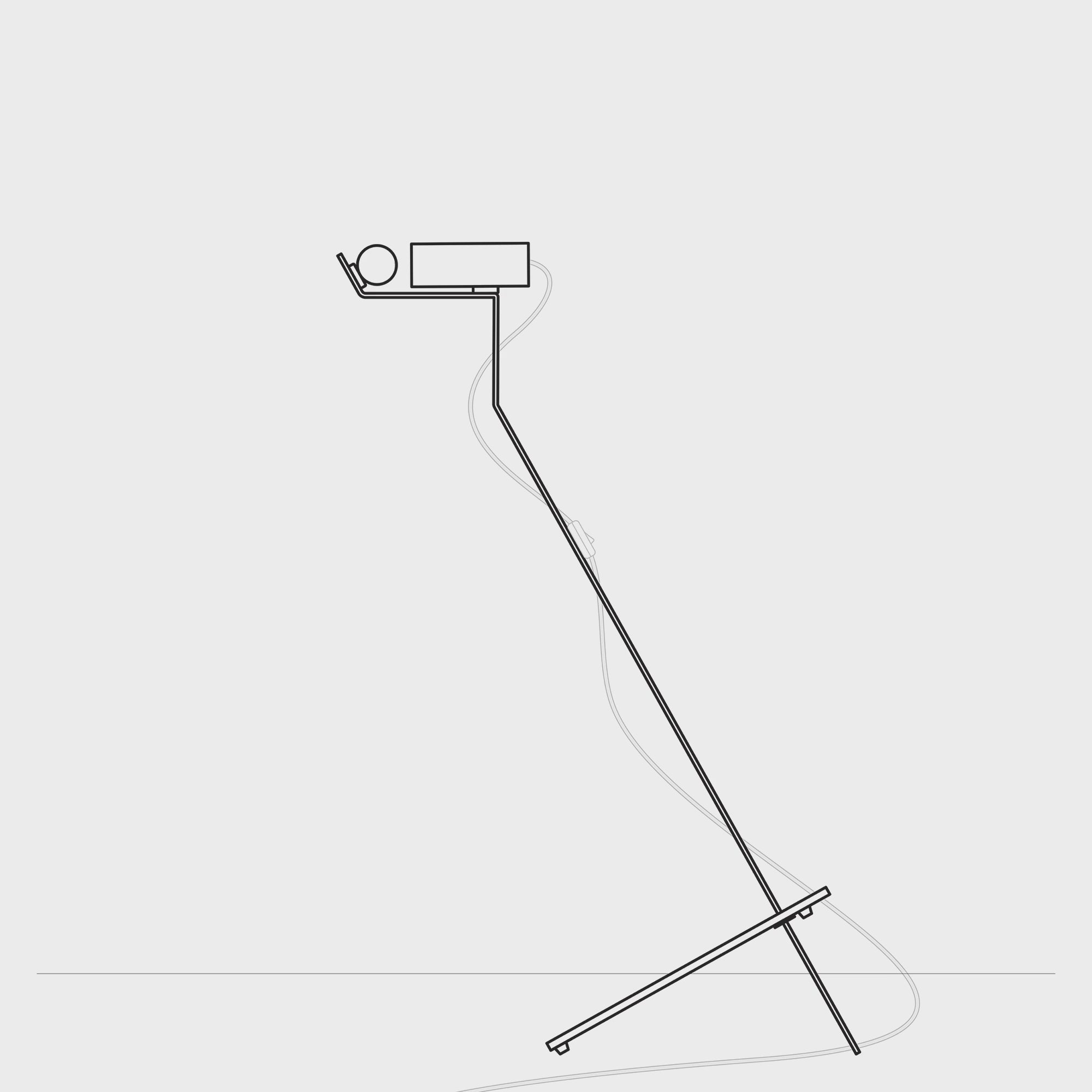Încarcă video: Lampadar înclinabil cu Spot LED magnetic orientabil - Mario Tubo - Albastru