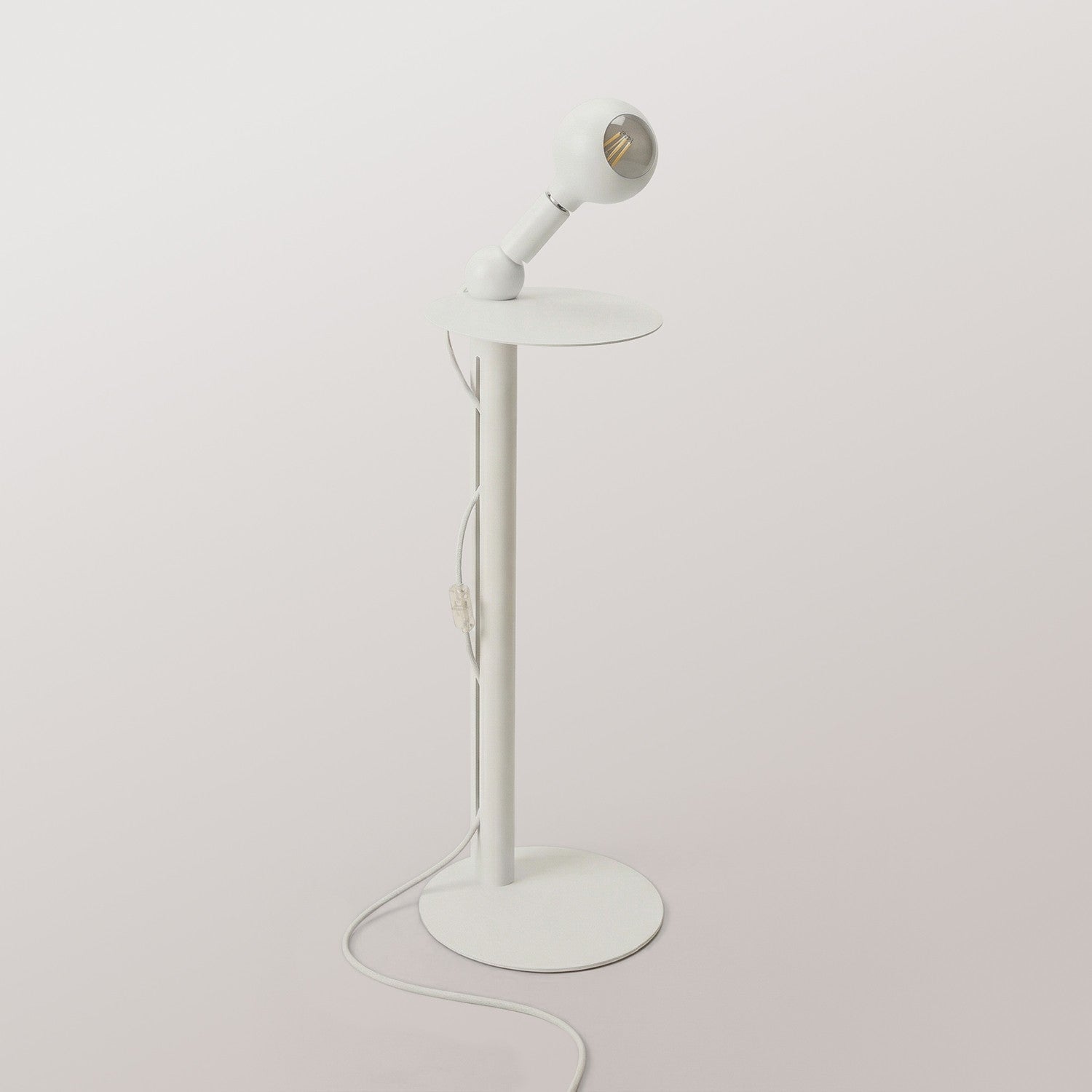 Rocco - Lampada da terra con lampadina Camo - Bianco