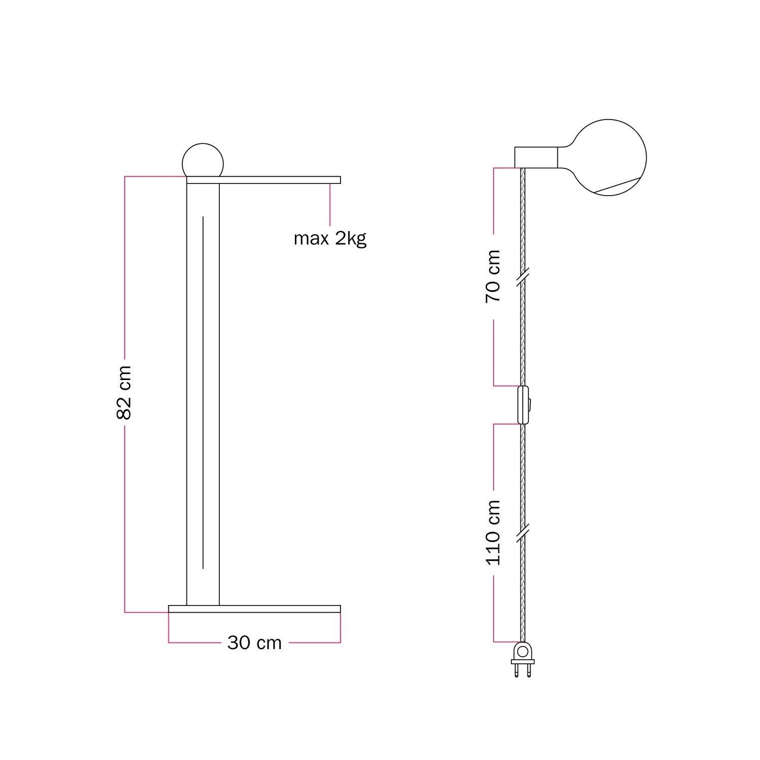 Rocco - Lampada da terra con lampadina Camo - Giallo